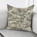 Beige Digital Camo Pattern Print Pillow Cover