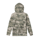 Beige Digital Camo Pattern Print Pullover Hoodie
