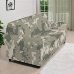 Beige Digital Camo Pattern Print Sofa Cover