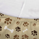 Beige Paw And Bone Pattern Print Sofa Cover