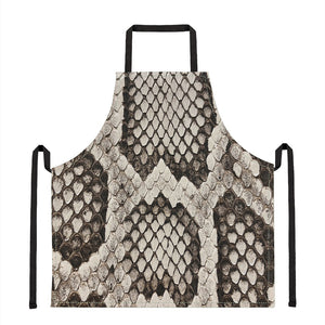 Beige Snakeskin Print Apron