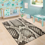 Beige Snakeskin Print Area Rug