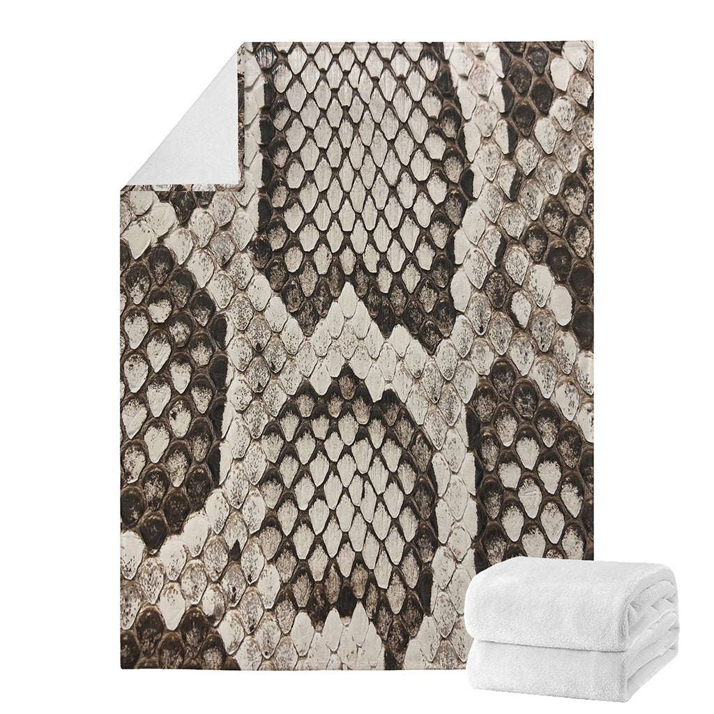 Beige Snakeskin Print Blanket