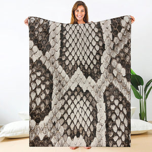 Beige Snakeskin Print Blanket