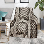 Beige Snakeskin Print Blanket