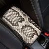 Beige Snakeskin Print Car Center Console Cover