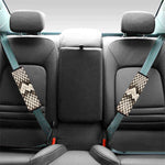 Beige Snakeskin Print Car Seat Belt Covers