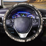 Beige Snakeskin Print Car Steering Wheel Cover