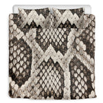 Beige Snakeskin Print Duvet Cover Bedding Set
