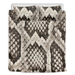 Beige Snakeskin Print Duvet Cover Bedding Set