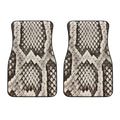 Beige Snakeskin Print Front Car Floor Mats