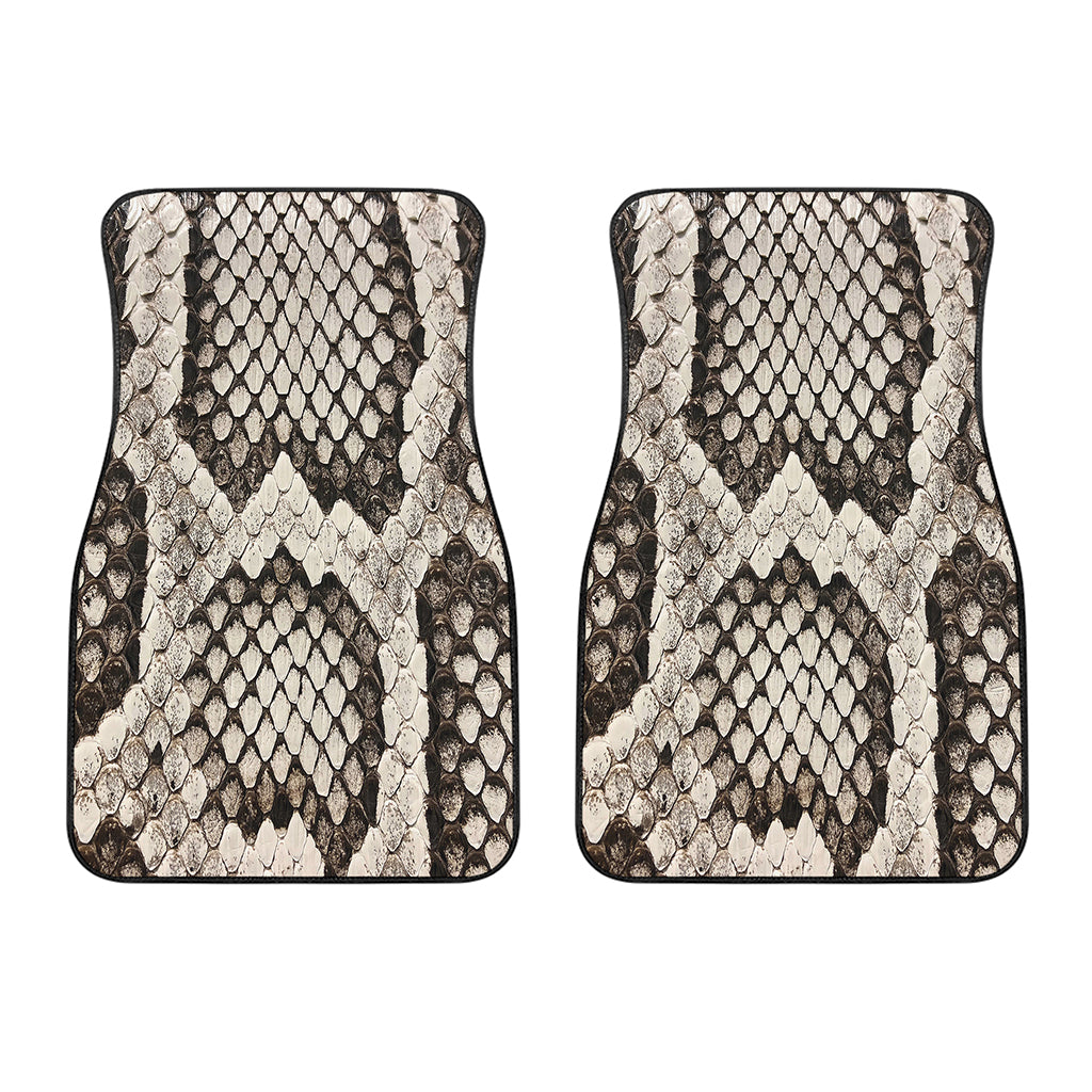 Beige Snakeskin Print Front Car Floor Mats