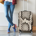Beige Snakeskin Print Luggage Cover