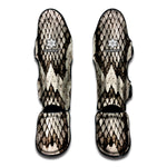 Beige Snakeskin Print Muay Thai Shin Guard