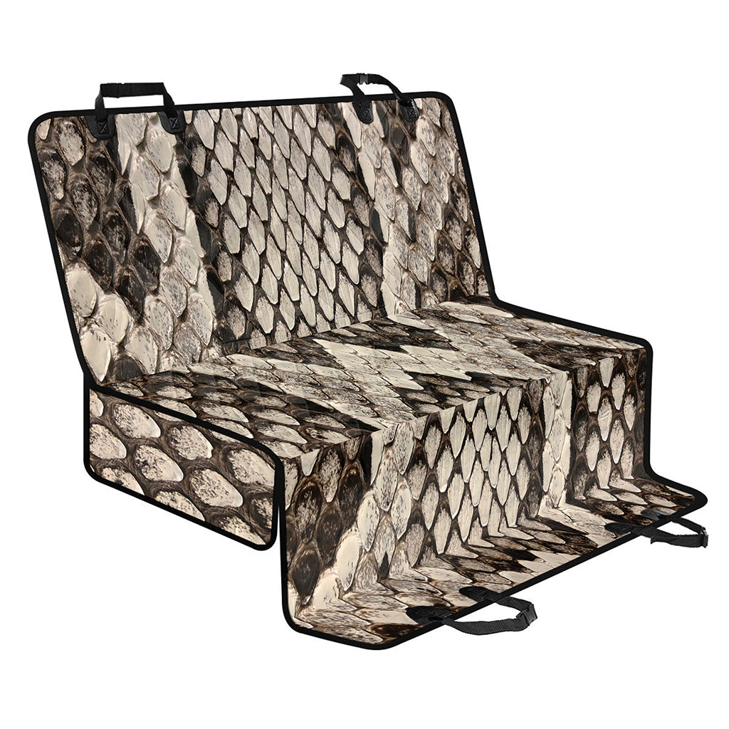 Beige Snakeskin Print Pet Car Back Seat Cover