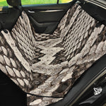 Beige Snakeskin Print Pet Car Back Seat Cover