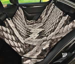 Beige Snakeskin Print Pet Car Back Seat Cover