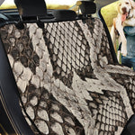 Beige Snakeskin Print Pet Car Back Seat Cover