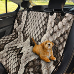 Beige Snakeskin Print Pet Car Back Seat Cover