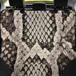 Beige Snakeskin Print Pet Car Back Seat Cover