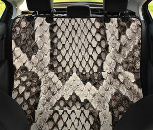 Beige Snakeskin Print Pet Car Back Seat Cover