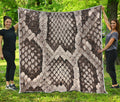 Beige Snakeskin Print Quilt