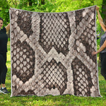 Beige Snakeskin Print Quilt