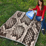 Beige Snakeskin Print Quilt