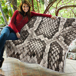 Beige Snakeskin Print Quilt