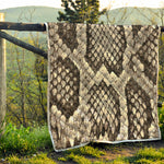 Beige Snakeskin Print Quilt