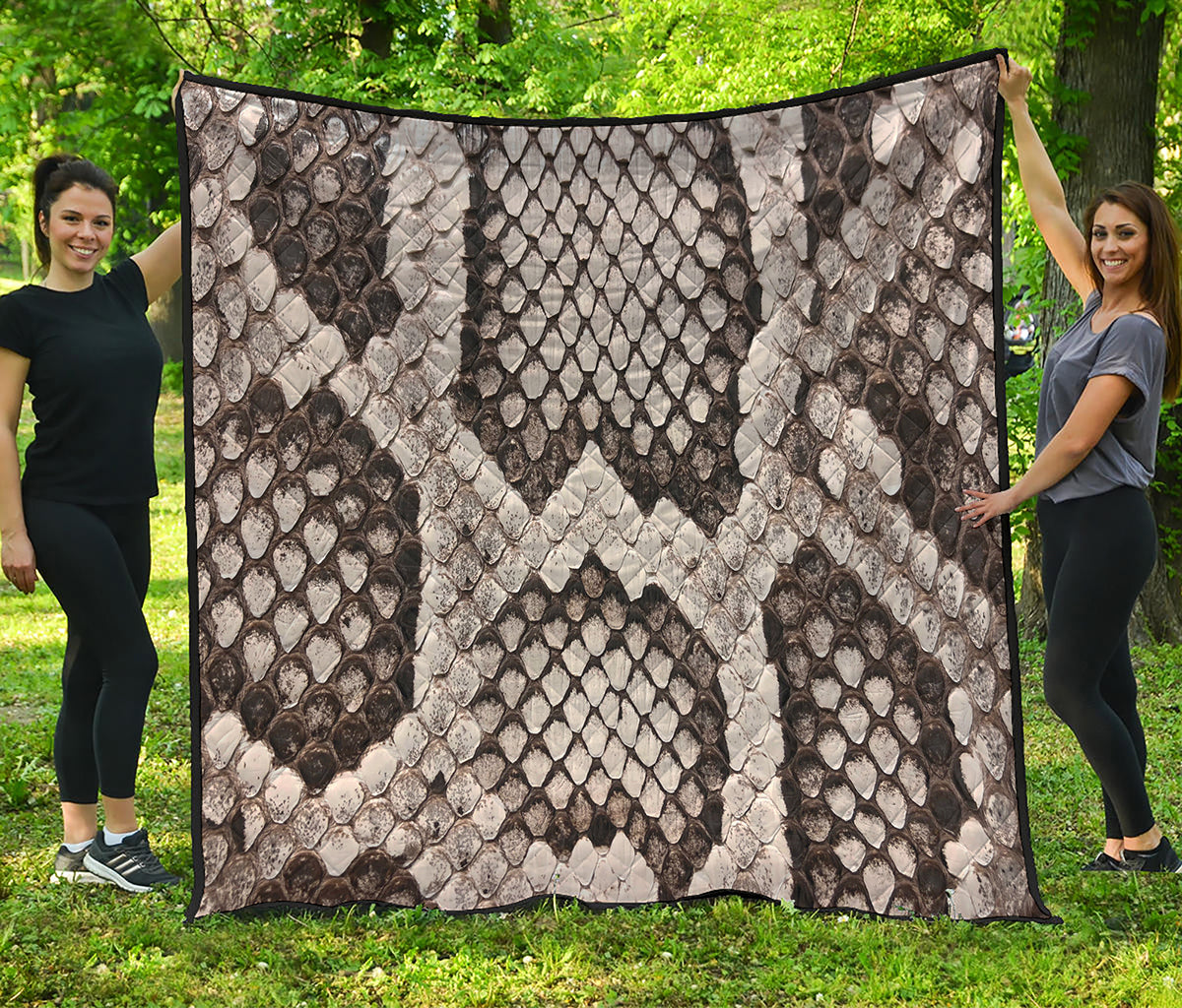 Beige Snakeskin Print Quilt