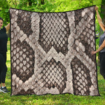 Beige Snakeskin Print Quilt