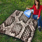 Beige Snakeskin Print Quilt