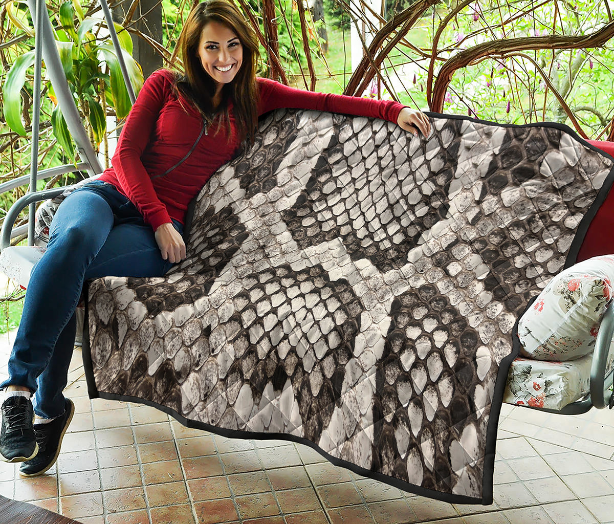 Beige Snakeskin Print Quilt