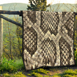 Beige Snakeskin Print Quilt