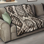 Beige Snakeskin Print Quilt
