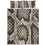 Beige Snakeskin Print Quilt Bed Set