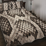 Beige Snakeskin Print Quilt Bed Set