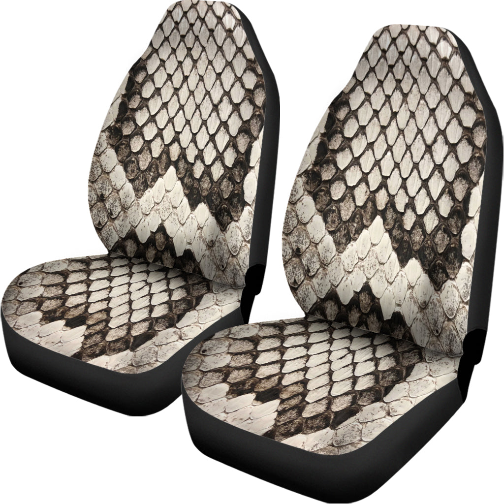 Beige Snakeskin Print Universal Fit Car Seat Covers