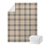 Beige Tartan Pattern Print Blanket