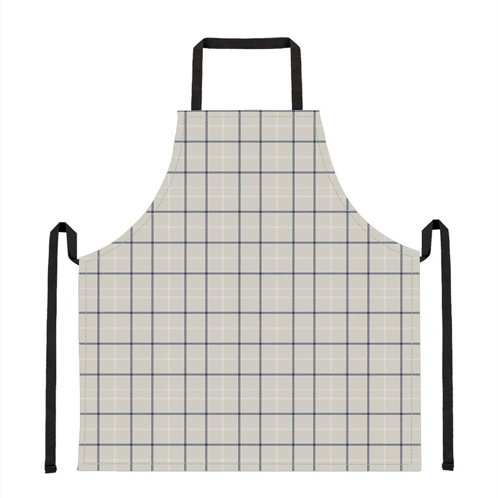 Beige Tattersall Pattern Print Apron