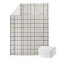 Beige Tattersall Pattern Print Blanket