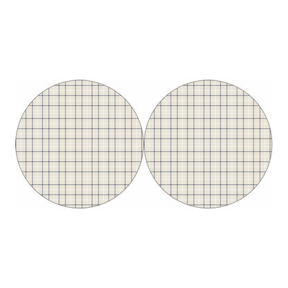 Beige Tattersall Pattern Print Car Coasters