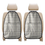 Beige Tattersall Pattern Print Car Seat Organizers