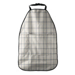Beige Tattersall Pattern Print Car Seat Organizers