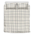 Beige Tattersall Pattern Print Duvet Cover Bedding Set