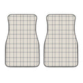 Beige Tattersall Pattern Print Front Car Floor Mats