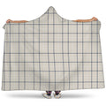 Beige Tattersall Pattern Print Hooded Blanket