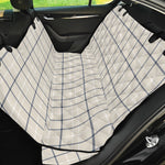 Beige Tattersall Pattern Print Pet Car Back Seat Cover