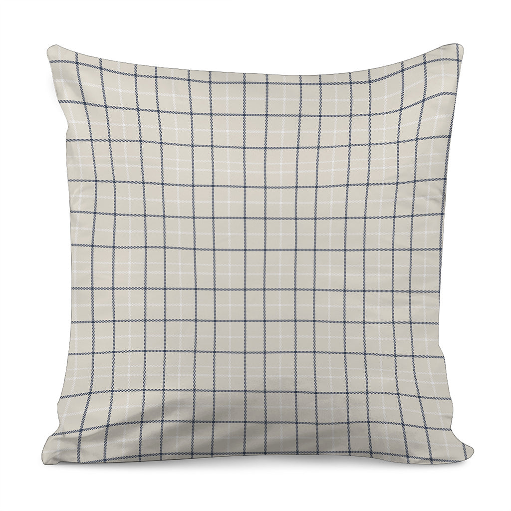 Beige Tattersall Pattern Print Pillow Cover
